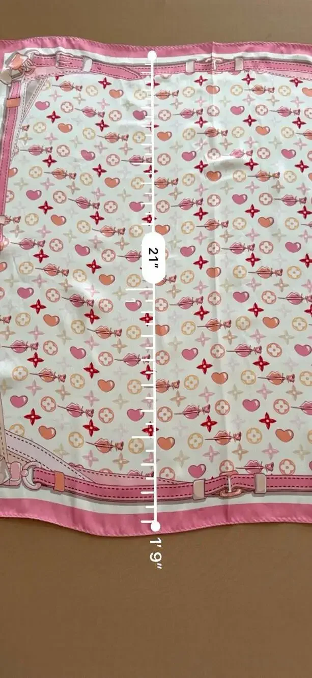 Molier.Lu 100% Silk Monogram Print Scarf